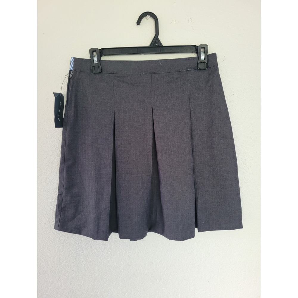 Tommy Hilfiger Girls School Uniform Pleated Skirt Charcoal Grey Size 14 #7‎